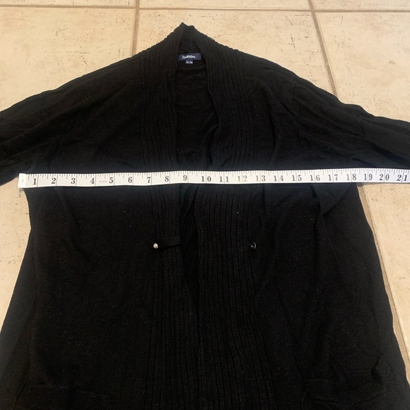 Reitmans Black Ribbed Knit Open Front Cardigan - XL/TG - Picture 5 of 10